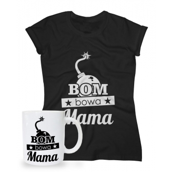 Zestaw na Dzień Matki dla Mamy koszulka + kubek Bombowa Mama
